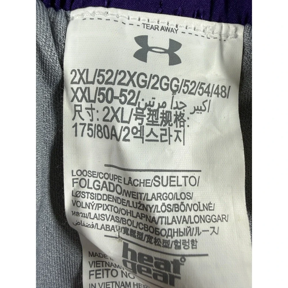 NEW Under Armour Heatgear mens Loose shorts Mens 2XL Purple running gym
